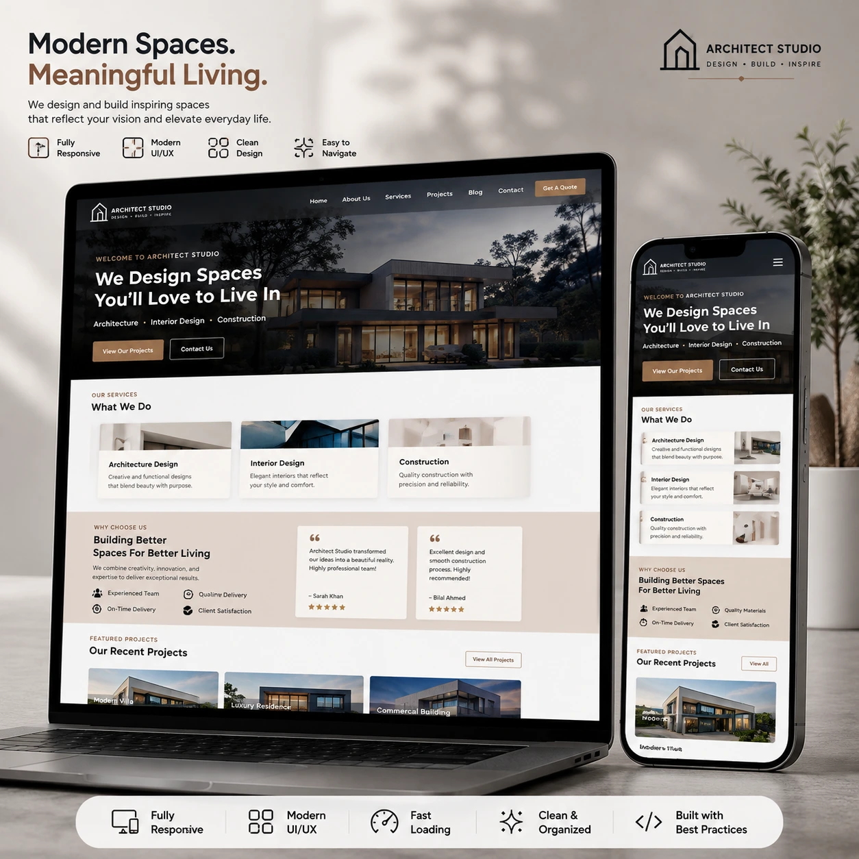 The Architect website screenshot
